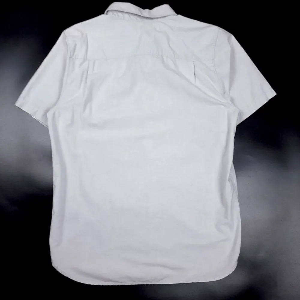 THE NORTH FACE Short Sleeve Casual Button Down Shirt in Light‎ Gray Mens Medium
